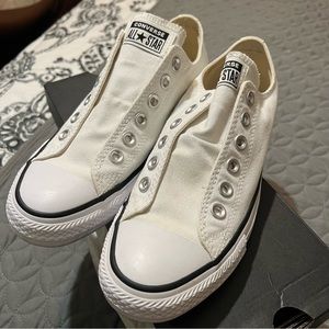Converse - White Slip Ons